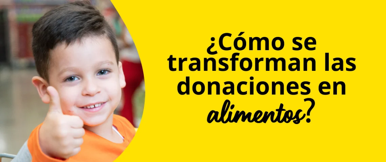 ¿Cómo se transforman las donaciones en alimentos?